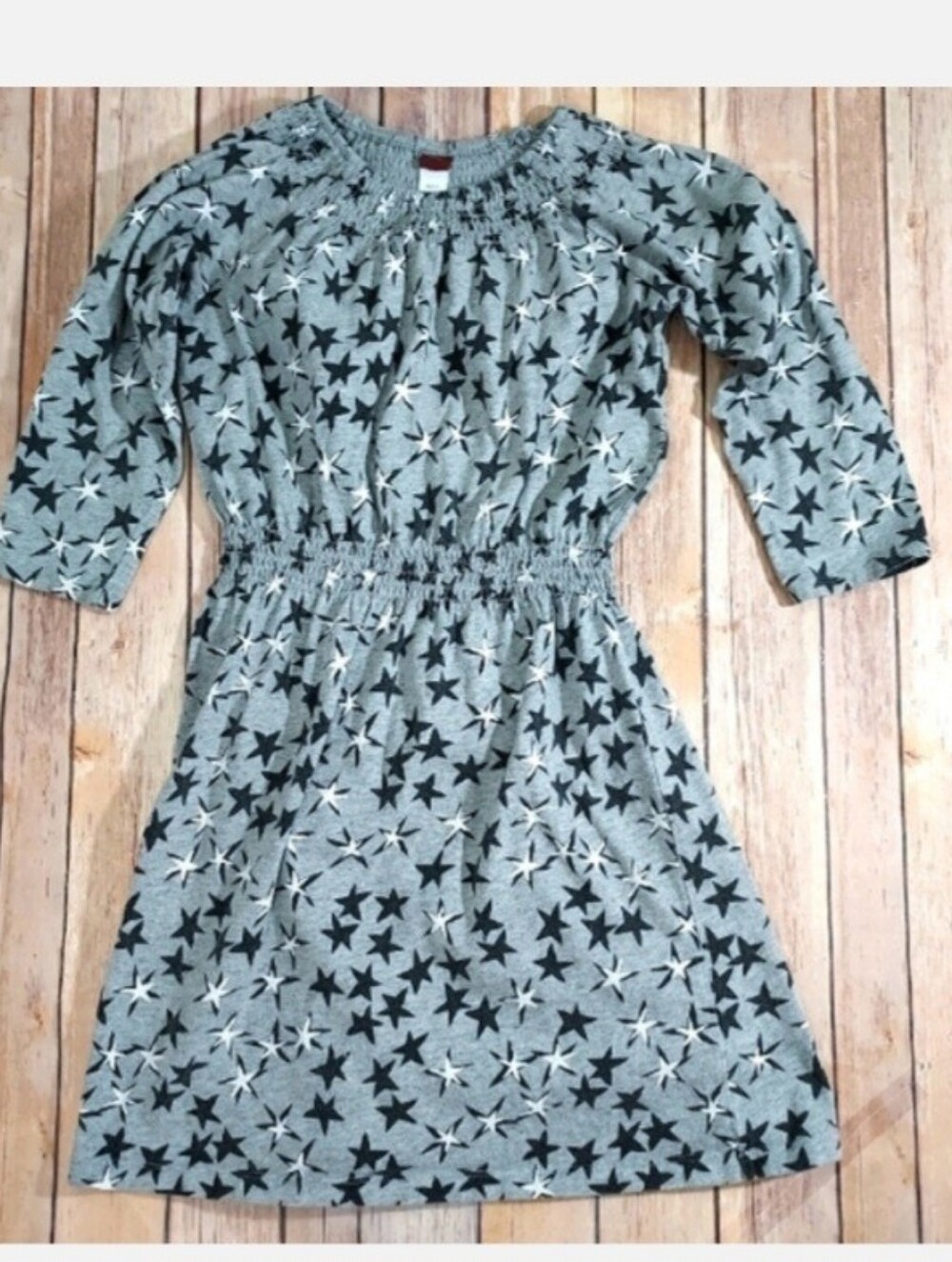 Tea Collection gray black stars dress 12